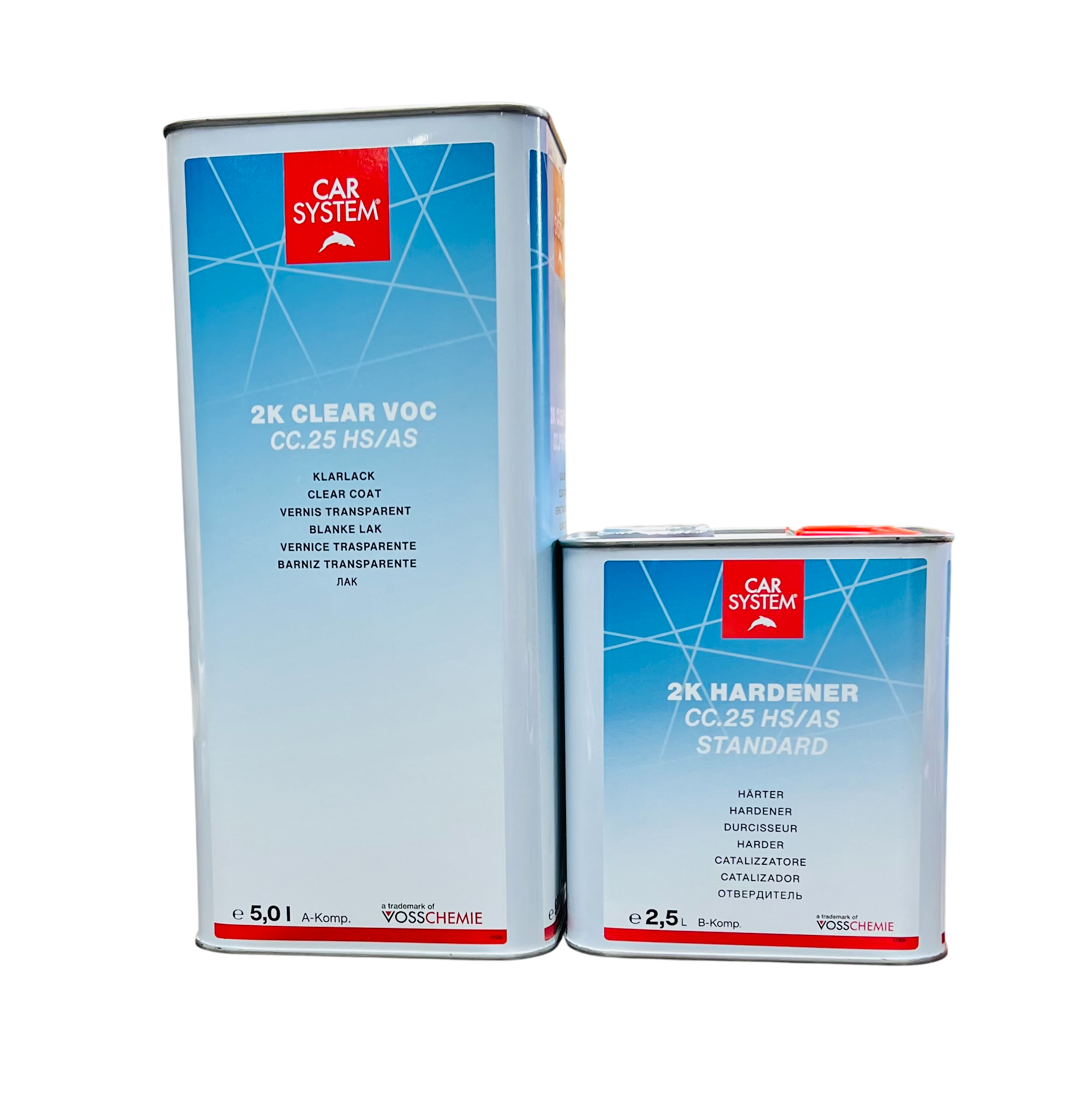 Лак прозрачный 2K CLEAR VOC CC.25 HS-AS (лак 5.0л + стандартный отвердитель 2.5л) — изображение 3